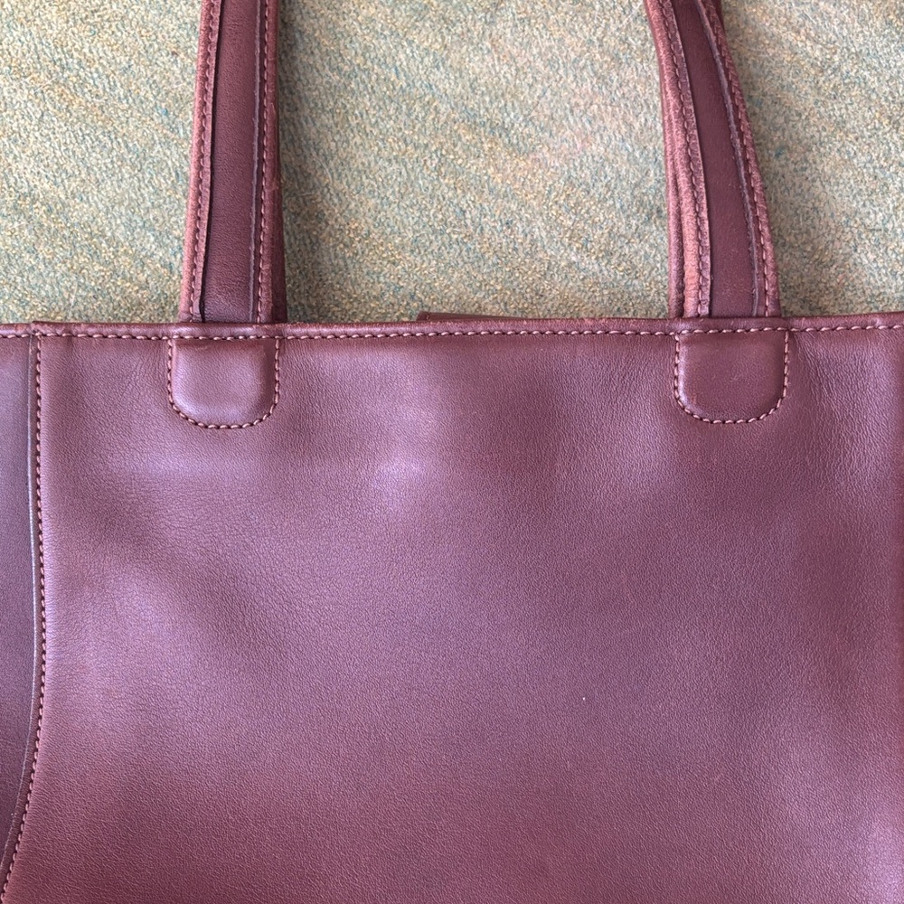 Coach Dark Brown Leather Tote - Picture 4 of 11